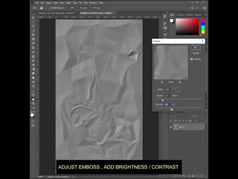 the photoshop edit of wrinkled paper #shorts