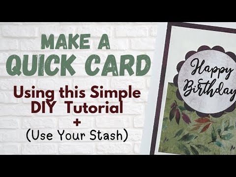 Make a Quick Card With This Simple DIY Tutorial! #howtomakeacard #quickcard