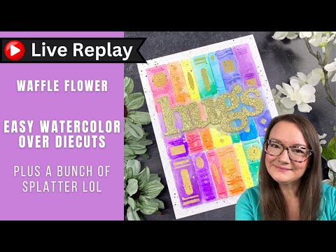 🟣LIVE REPLAY! Bookish Hugs Card | Waffle Flower