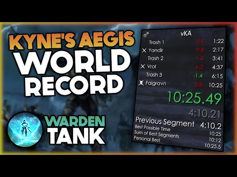 ESO Kyne's Aegis Hard Mode in 10 Minutes! Warden Tank/Healer | World Record Speedrun | Update 44