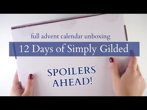 12 Days of Simply Gilded Unboxing | SPOILERS AHEAD | Full Advent Calendar Opening & Review