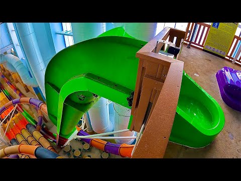 Steep Drop Slide at Kalahari Indoor Waterpark, Round Rock, Texas