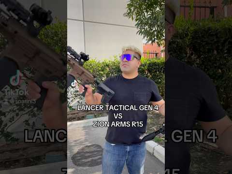 Lancer Tactical Gen 4 vs Zion Arms R15 #shorts #shorts #airsoft #airsoftgi #milsim #gaming #toys