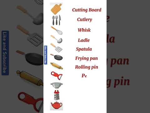 ENGLISH VOCABULARY- KITCHEN UTENSILS #english #vocabulary #kitchen #shortvideo