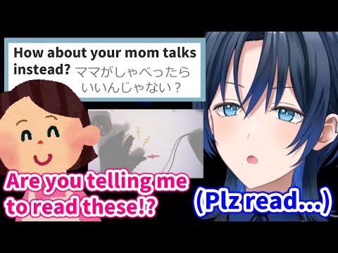 Ao-kun’s mom talks on stream behalf of Ao-kun when she's not allowed to talk【Hololive/Eng sub】