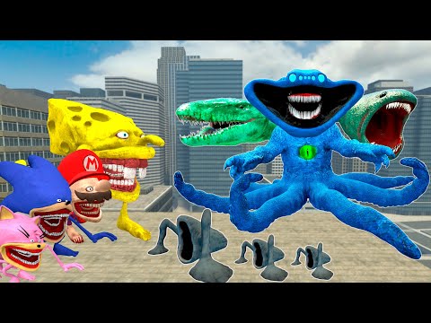 💥 BIG CITY NEW SEA EATER MONSTER VS SEA MONSTERS EL GRAN MAJA & MOSASAURUS & THE BLOOP Garry's Mod !