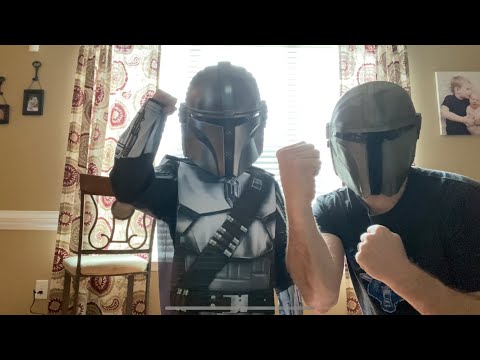 Mandalorian Costume review! Darksaber! Baby Yoda/Grogu! Boba Fett partner 💪