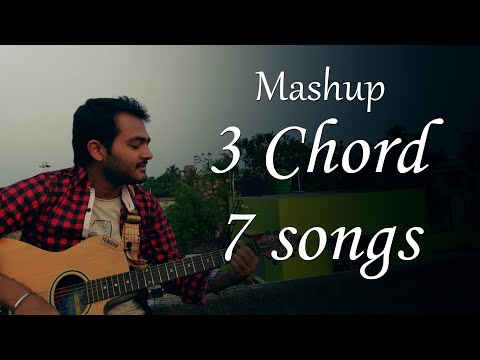 Play 7 songs with 3 basic chords | Mashup - Bollywood and tollywood songs | A D E