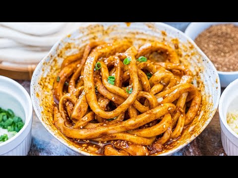 Sichuan Spicy Udon Noodles Tianshui Mian Recipe (甜水面)