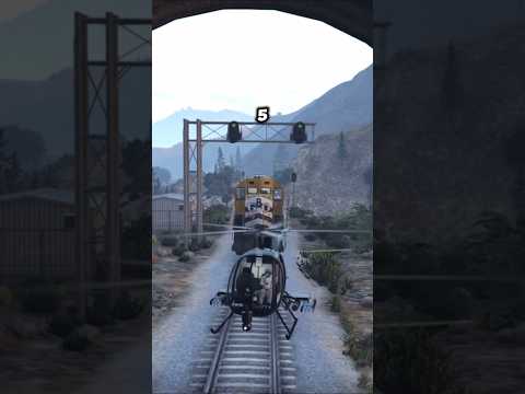 Can a plane stop the train in GTA games!!#shorts #grandthefauto #gaming #gta