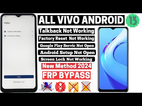 All Vivo Android 13 Frp Bypass | TalkBack/Reset Not Working | New Trick 2024 |Reset Frp  Without PC