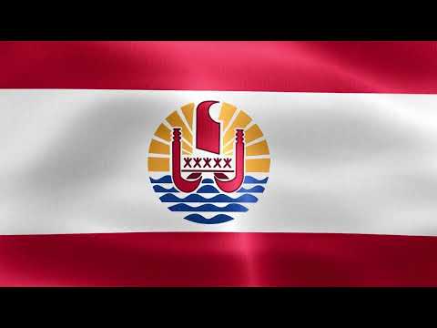 [10 Hours] French Polynesia Flag Waving - Video & Audio - Waving Flags