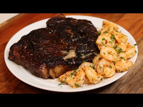 GARLIC & HERB STEAK & SHRIMP DINNER RECIPE