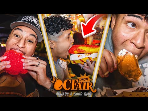 LOS BOYZ TRY EVERY FOOD AT THE OC FAIR!!! (STOMACH ACHE)