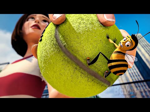 ¡Una abeja está atrapada en una pelota de tenis! | Bee Movie | Clip en Español