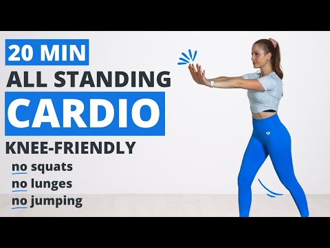 20 MIN Standing KNEE FRIENDLY HIIT with No Repeat Exercises| NO Squats, NO Lunges, NO Jumping Cardio