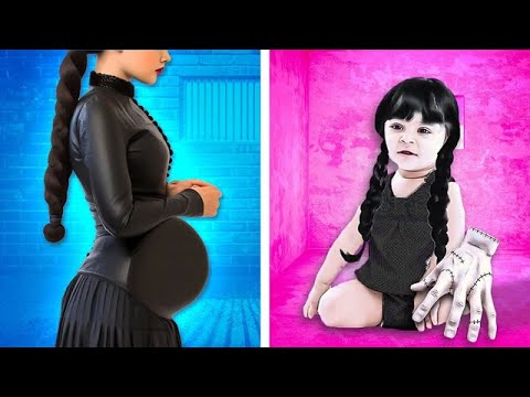 🤰 Pregnant Wednesday vs Pregnant Mermaid in Barbie Prison! 🧜‍♀️😂 @CoCoGoers