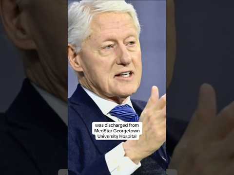 Bill Clinton discharged from hospital after being treated for flu #shorts