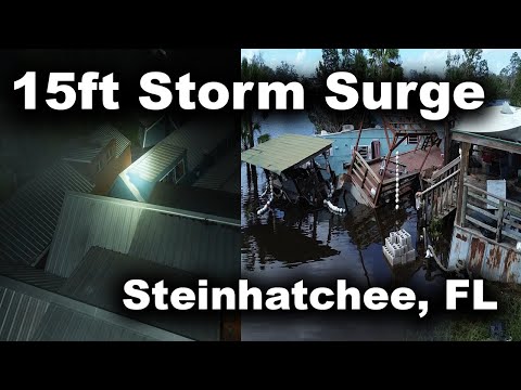 HOUSES FLOAT AWAY IN HURRICANE HELENE - Steinhatchee, Florida  - 9/26/2024