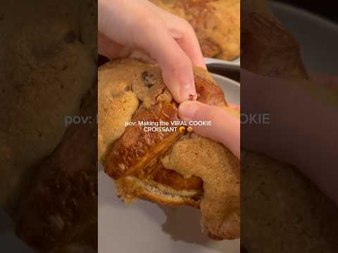 pov: Making the VIRAL COOKIE CROISSANT 🥐 🍪 #viral #cookies #croissant