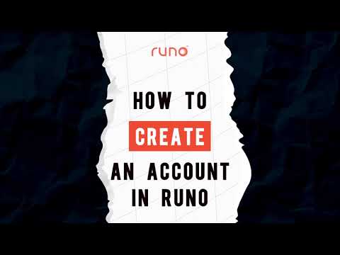 How to create an account in Runo | Web Version | Runo