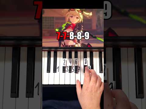 Burnice Theme Zenless Zone Zero Piano Tutorial  #shorts