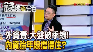 《外資狂賣.大盤破季線! 內資拚年線擋得住?》【錢線百分百】20241220-1│非凡財經新聞│