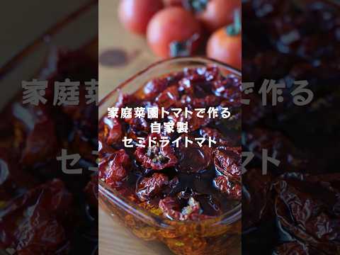 トマト大量消費【家庭菜園ミニトマトで作る】セミドライトマトの作り方・レシピ #shorts  #管理栄養士