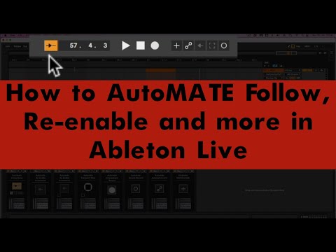 How to Re enable Automation, Auto Stop Transport +AutoMate Control Pack Two for Ableton Live (M4L)