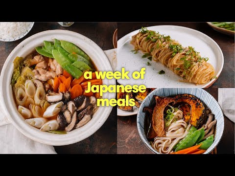 Vlog 3. What I ate | easy Japanese Dinners | Mentaiko Pasta | Donabe Hot Pot | Udon Noodles soup |