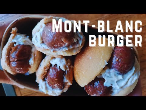 How to make sandwich with candied chestnuts [Mont Blanc Burger] | 栗の渋皮煮でつくるモンブランバーガー