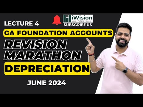 [ REVISION ] DEPRECIATION & AMORTISATION | CA Foundation Accounts June 2024 |CA Vipul Dhall |iWision