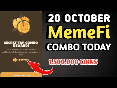 MEMEFI SECRET COMBO TODAY 20 OCTOBER 2024 | MEMEFI DAILY COMBO | MEMEFI COMBO TODAY | MEMEFI COMBO