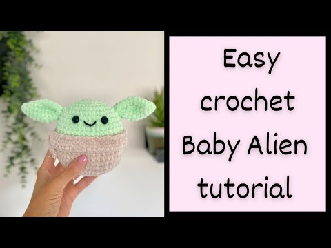 Easy crochet baby alien plushie for beginners / Step by step free amigurumi tutorial