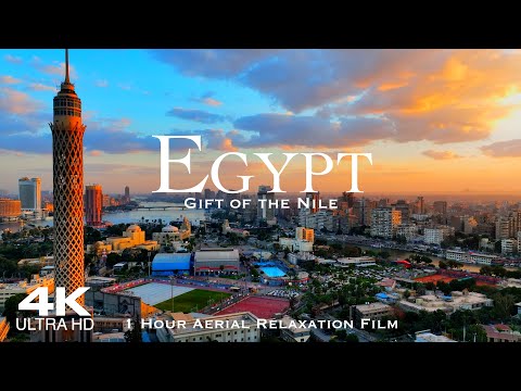 [4K] EGYPT 🇪🇬 1 Hour Drone Aerial Relaxation Film of the Pyramids of Giza, Cairo & Alexandria مصر