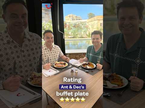 Ant & Dec pick their perfect buffet plates 🍽️👌 #tui #buffet #happinessambassadors #trending #foryou