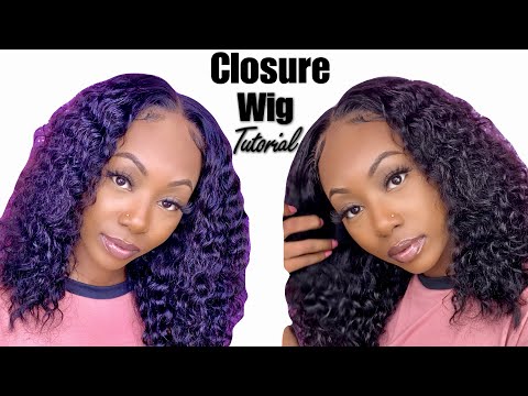 Closure QUICK WEAVE WIG TUTORIAL ft. CURLY HAIR ft. Amazon Hair