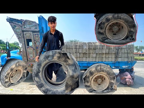 Truck accident due to overloaded load caused ful blast of truck in mid-tite explosion |Tire Changing