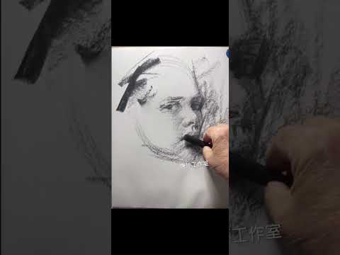 Sketch portrait  素描 木炭素描 肖像 绘画