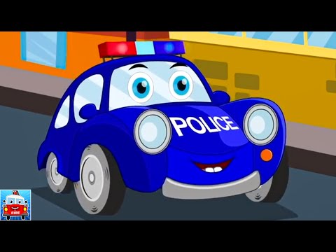 Police Car Song for Kids + More Vehicles Songs & Cartoon Videos