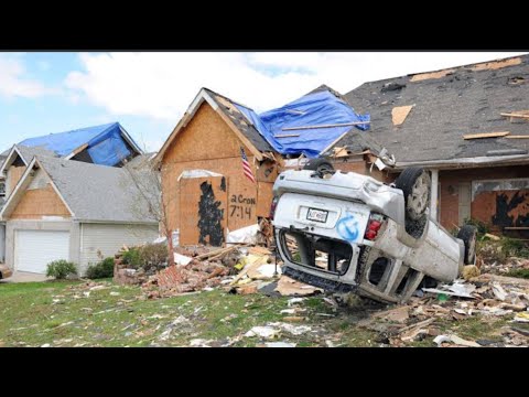 Brutal destruction in Oklahoma Today! Tornado and Hailstorm destroyed Norman City