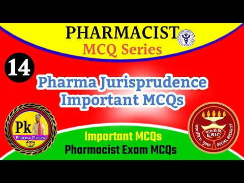 Pharma MCQs ll Pharma Jurisprudence Important MCQs ll Pharmacist Exam Preparation SGPGI PHARMACIST