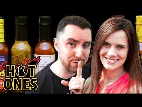 Twitch Streamer Gets SPICY with His Wife | Hot Ones Hot Sauce Challenge