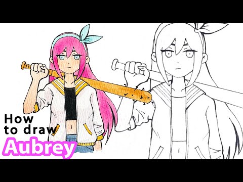 How to draw Aubrey from Omori | Step by step drawing