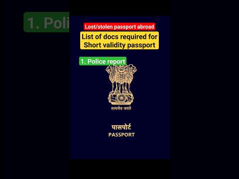 Lost passport in Paris | documents required to get short validity passport | 1 year passport |stolen