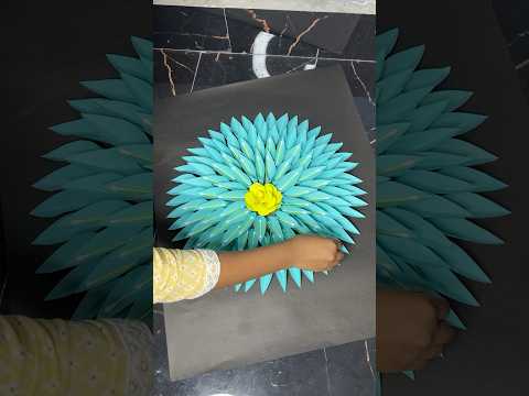 Beautiful Flower Wall Decor Craft using Paper #short #youtubeshort #viral #reel #trending #diycrafts