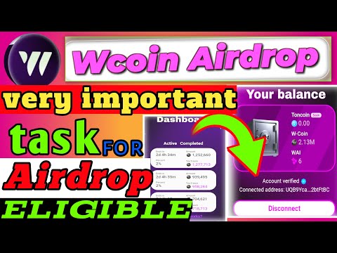 W Coin Telegram Airdrop Criteria || W Coin Airdrop New Update|W coin most important task Air drop