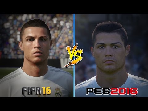 FIFA 16 vs PES 2016 Real Madrid Players Faces Comparison