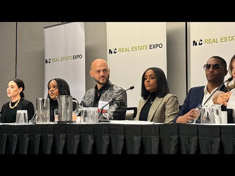 Nile Lundgren responds at the Owning Manhattan panel at the NYC Real Estate Expo