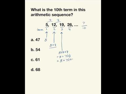 What is the 10th Term In This Arithmetic Sequence?